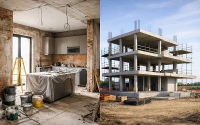 Diferencias entre reforma y obra nueva: lo que debes saber antes de construir